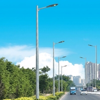 Poste de Luz de Calle Octogonal Cónico Moderno de 6m 8m 10m 12m, Poste de Lámpara de Acero con Recubrimiento de Polvo Blanco