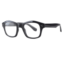 Gafas Bellestron Unisex de Moda con Montura Cuadrada, Diseño de Acetato Grueso Inyectado, Remaches Decorativos y Patillas Anchas, Modelo para Uso Diario