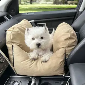 बहुक्रिया आउटडोर यात्रा पोर्टेबल पालतू कुत्ता कार सीट बूस्टर बैग अंदर निविड़ अंधकार कुत्ते कार सीट बिस्तर सोफे के साथ सुरक्षित बेल्ट पट्टा
