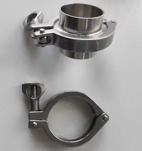 Stainless Steel 304 Single Pin Heavy Duty Tri Clamp Sanitary Clamp With Wing Nut