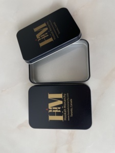 Scatola in Metallo Personalizzata Rosa Bianco Nero Menta/Contenitore per Cosmetici/Sapone per Sopracciglia/Profumo Solido/Balsamo Labbra con Coperchio Scorrevole - Product Image 5