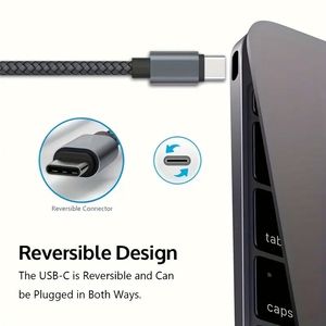 โรงงานขายส่ง สายชาร์จโทรศัพท์แบบเร็ว คุณภาพสูง 1 เมตร 2 เมตร USB C TYPE-C สายไนลอน สำหรับโทรศัพท์และแท็บเล็ต - Product Image 3
