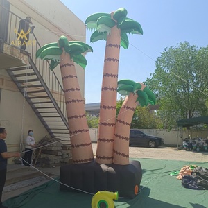 Combinaison de palmiers gonflables style <span class=keywords><strong>vacances</strong></span> en forêt tropicale, ballon gonflable personnalisé en forme de cocotier avec souffleur d'air - Product Image 6