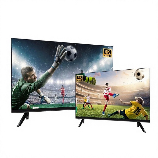Middle East-bound Export 4K LED Smart TVs Ultra-thin Bezel-less Models with Hotel Use in 65-inch 75-inch Sizes Black Cabinet