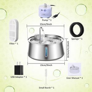 <span class=keywords><strong>Fontaine</strong></span> <span class=keywords><strong>à</strong></span> <span class=keywords><strong>Eau</strong></span> pour Chat en Acier Inoxydable 4 L, Distributeur Automatique Ultra Silencieux pour Animaux de Compagnie, avec Filtre pour <span class=keywords><strong>Fontaine</strong></span> <span class=keywords><strong>à</strong></span> Chat - Product Image 5