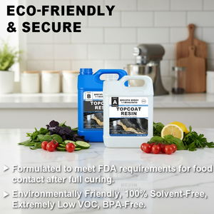 <span class=keywords><strong>Resin</strong></span> Epoksi Super Gloss Dua Komponen untuk Permukaan Meja Batu - Tahan Panas Ramah Lingkungan Bebas Pelarut Rendah VOC Bebas BPA - Product Image 3