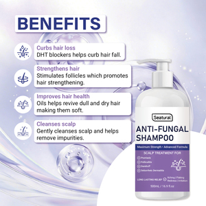 Shampoo antifongique pour le soin du cuir chevelu, pour les irritations, la sécheresse et les pellicules, formule à base de plantes, apaise le cuir chevelu sec et irrité - Product Image 6