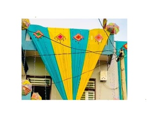 Décoration de mariage et de fête Tissu de crêpe Rideaux et décors de luxe pour la scène et la maison de cérémonie - Product Image 1