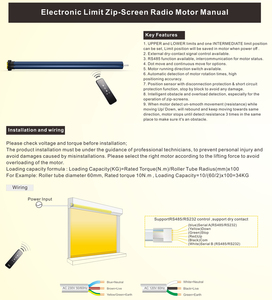 <span class=keywords><strong>Moteur</strong></span> tubulaire intelligent anti-pincement et anti-collision <span class=keywords><strong>AOK</strong></span> AM45-20/17-MR-E-XP de haute qualité pour le levage de portes à enroulement - Product Image 4