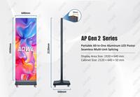 Écran LED d'intérieur couleur pleine P1.25-P3, pliable, portable, résolution 8K, HDR10+, garantie 5 ans, affiche publicitaire