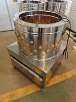 Plumeuse à poulet professionnelle robuste avec moteur 1,5 CV et tambour en acier inoxydable de 20 pouces pour boucherie