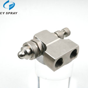 <span class=keywords><strong>CYCO</strong></span> D-Serie 1/4-Zoll Luftzerstäubungsdüse aus Edelstahl mit Flachstrahlmuster und Feinnebel-Zerstäuber mit Einstellbarem Nadelventil - Product Image 3