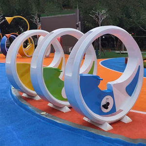กีฬากลางแจ้งแบบโต้ตอบแบบไดนามิกน้ําพุจักรยานอุปกรณ์โปรแกรมความบันเทิงน้ําไฟฟ้าในตัว - Product Image 1