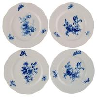 Vintage Antique Blue Flower Decal Plat à soupe émaillé Vaisselle Céramique Grès Assiette à dîner profonde