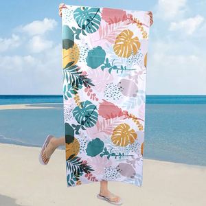 Toallas de Playa Personalizadas con Logotipo, de Microfibra de Secado Rápido, Antiarena, con Estampado Tropical, Altamente Absorbentes, MOQ Bajo - Product Image 4