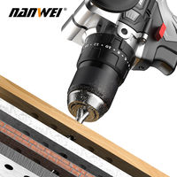 Taladros eléctricos NANWEI, las mejores ventas, 20V, alto Torque, 13mm, Portabrocas de Metal, taladro de impacto inalámbrico, destornilladores eléctricos