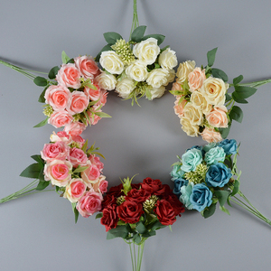 Prix d'Usine Fleurs Artificielles en Gros <span class=keywords><strong>Bouquet</strong></span> <span class=keywords><strong>de</strong></span> Roses Artificielles en Soie <span class=keywords><strong>Bouquet</strong></span> Décoratif pour Mariage - Product Image 5