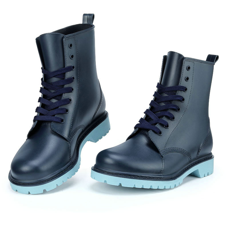 navy with blue outsole