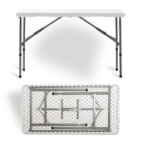Table rectangulaire portable, table pliante de camping, table de travail pliante en plastique, table d'extérieur, mobilier d'extérieur