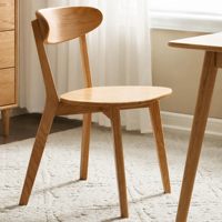 Lot de 2 chaises de salle à manger modernes en bois massif naturel pour la maison, le bureau, le bar, la salle à manger – Meubles durables et écologiques