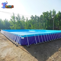 Piscine extérieure de luxe à structure métallique, piscine en PVC sur mesure pour complexe hôtelier et hôtel