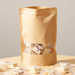 ถุงซิป<span class=keywords><strong>ล</strong></span>็อคแบบตั้งได้ ขนาด 18*26+4 ซม. <span class=keywords><strong>ราคา</strong></span>ถูก คุณภาพสำหรับอาหาร มีหน้าต่างแบบด้าน ผลิตจากกระดาษคราฟท์สีน้ำตา<span class=keywords><strong>ล</strong></span> สำหรับใส่ของขวัญ ขายส่ง - Product Image 5