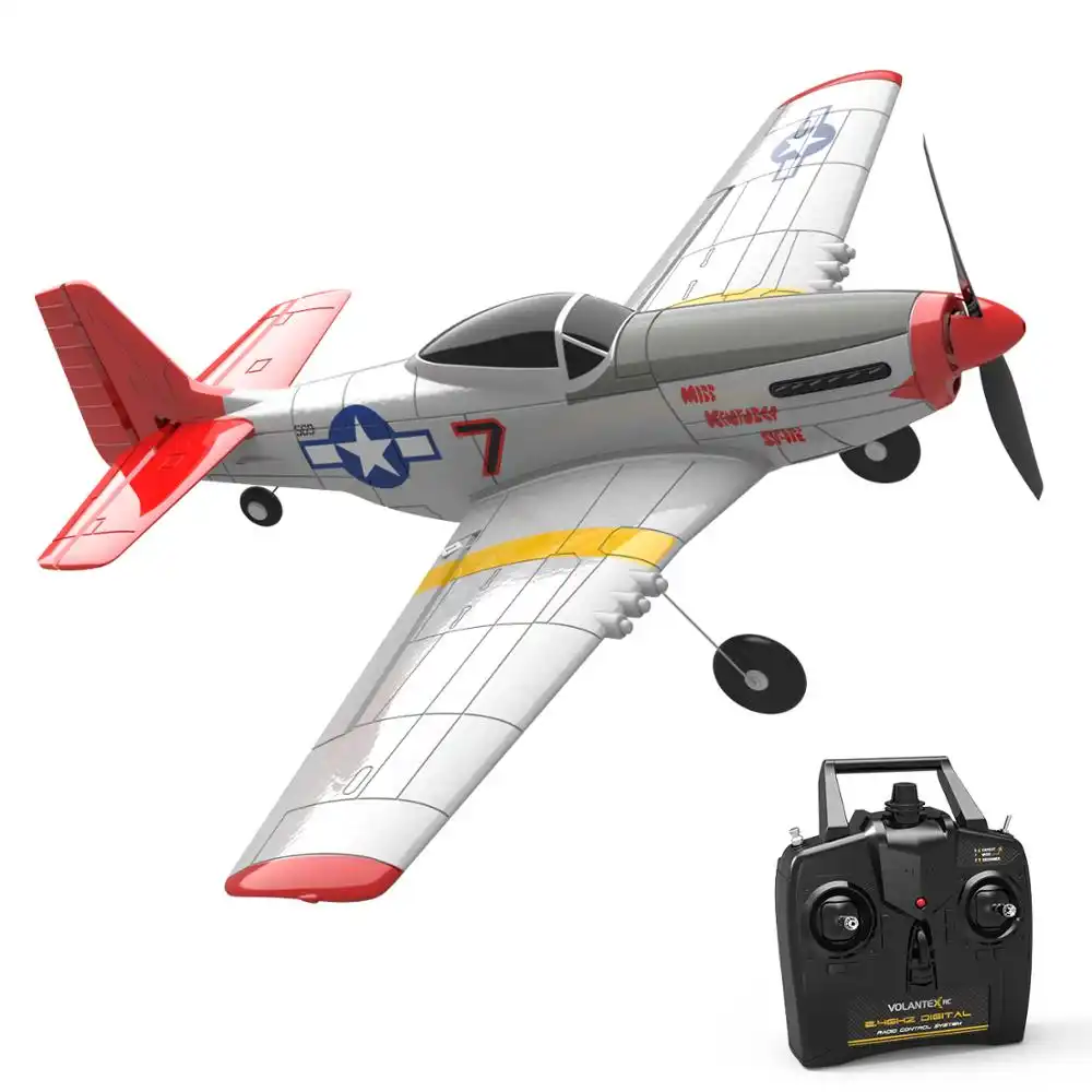 Volantex P51D 400mm 4-CH RTF 장난감 EPP 폼 rc 비행기 야외 라디오 제어 항공기 장난감 성인 어린이 선물