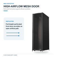 Armoire serveur sur pied avec porte vitrée, capacité statique de 1200 kg, système de montage réglable, rack serveur pour usage médical