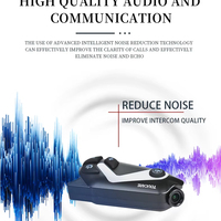 Intercom moto TOUCARE 3-Riders Full Duplex, casque Bluetooth 5.4 avec suppression du bruit, connexion stable pour la conduite