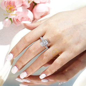 Anello di Fidanzamento e Matrimonio Personalizzato in Oro 14K 18K con Diamante Coltivato in Laboratorio Taglio Radiant 2CT 3CT 5CT D VS1 VVS1 Certificato IGI per Donne - Product Image 3