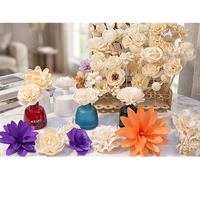 Bâtonnets diffuseurs floraux faits à la main en bois de Sola, fleurs de Sola colorées en gros pour diffuseur à bâtonnets