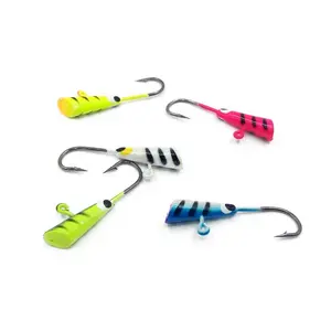 In inverno il Ghiaccio Ami Da Pesca Lure 5 Pz/lotto Metallo Duro Esca 29 millimetri/1.8g 8 # Gancio Testa di Piombo esca Jigging Pesca Attrezzatura Da Pesca