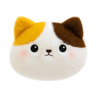 Boneka Kucing Kecil Tiga Bunga Gaya Pesta Bantal Panjang Hadiah Anak-anak