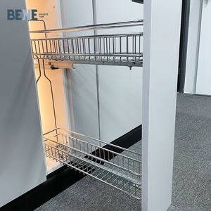 Accessoires de cuisine au design moderne, étagère coulissante pour armoire, panier de rangement pour épices en fil de fer SUS 304, organisateur de bouteilles d'épices - Product Image 1