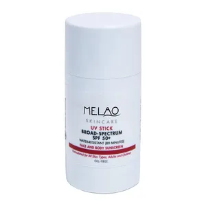 Melao UV Stick Face And Body Sunscreen SPF 50+ Face Stick Sunscreen With Zinc Oxide Water Resistant Travel 1.3 OZ Stick