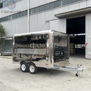 Chariot de restauration mobile personnalisé en acier inoxydable pour hot-dogs et pizzas, avec certification COC, idéal pour la vente de nourriture de rue aux États-Unis - Product Image 3