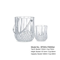 Refroidisseur à vin en verre blanc de grande capacité pour bar, achat en gros, élégant distributeur de glace de table pour vin, articles de bar en gros pour hôtels, personnalisable avec logo