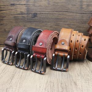 <span class=keywords><strong>Ceinture</strong></span> en cuir de vache extra épaisse faite à la main avec boucle à double ardillon, <span class=keywords><strong>ceinture</strong></span> vintage en cuir véritable pour homme, <span class=keywords><strong>ceinture</strong></span> de moto en jean. - Product Image 3