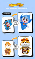 Boneka Gantungan Kunci Plush Custom Made, Hewan Boneka Lembut, Liontin Ransel Berbulu untuk Hadiah, Bersertifikat CE, 10cm, 100 Pcs MOQ, OEM