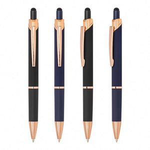 Metal Ballpoint Pens Write Smoothly <b>Light</b> Luxury Business Signature Metal Pen Black and Pens with Custom logo Promotional - Product Image 2
