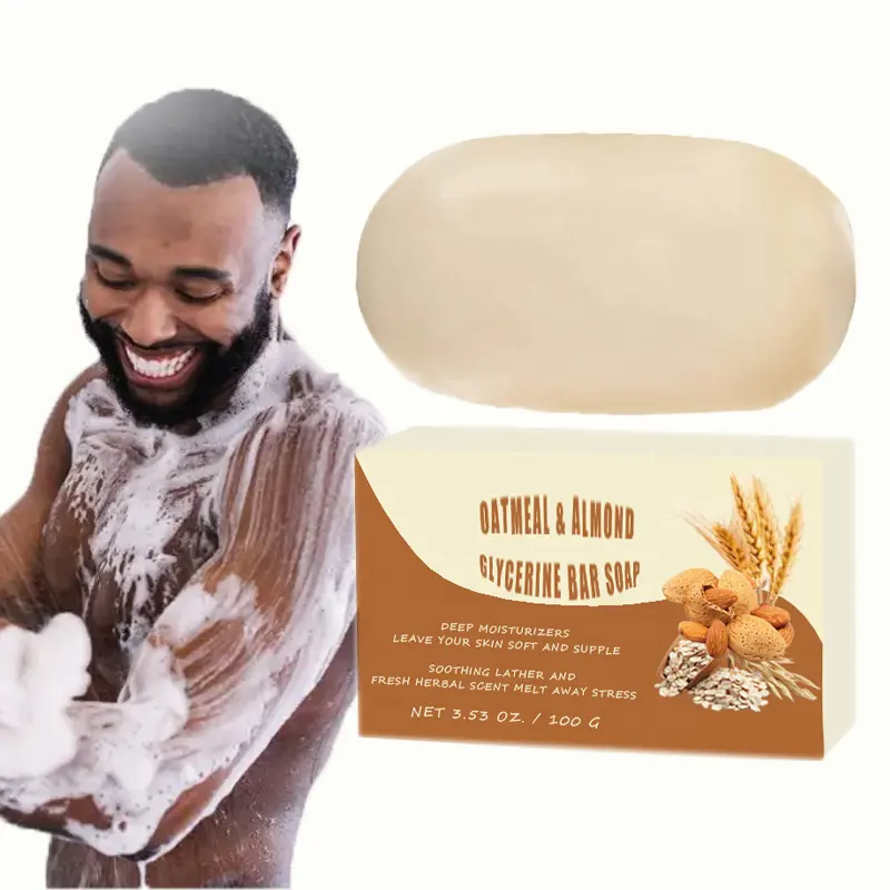 Oatmeal Almond Glycerine Bar Soap Homemade Bath Soap Deep Moisturizing Leave Your Skin Soft Supple With Soothing Lather