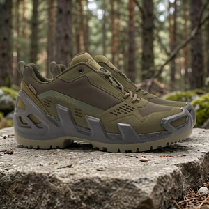 CAMOFANS Men's Tactical Shoes Olive Green Mesh Upper Rubber Outsole Breathable All Season Outdoor <b>Hiking</b> <b>Boots</b> - Product Image 4