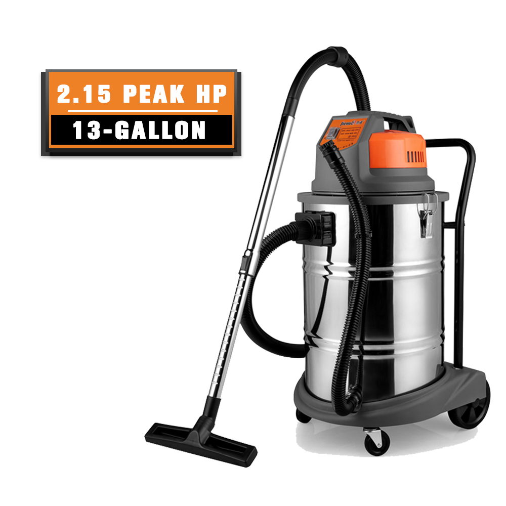 Jienuo BSCI factory 60L high air flow power stainless wet dry heavy duty vacuum cleaner for car care industrial