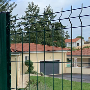 Valla de alambre soldada de metal recubierta de PVC 3D V paneles curvos de flexión valla de acero galvanizado al aire libre para Protección decorativa de jardín - Product Image 3