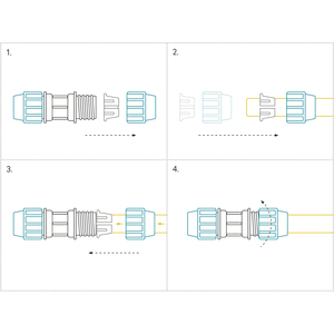 Polypropylène PVDF HDPE PP PVC raccord de Compression en plastique mâle droit PN16 Surface lisse à pression pour tête fluide 50x1" - Product Image 5