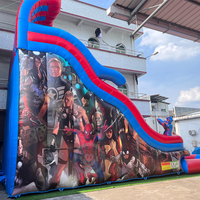 Tobogán Inflable Hulk, Toboganes Inflables de Agua Alibaba, Tobogán Inflable de Agua con Piscina