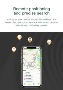 Etiqueta inteligente IP67 impermeable batería <span class=keywords><strong>de</strong></span> larga duración MFi ITag Key Finder localizador billetera equipaje Mini rastreador GPS para IOS Find My - Product Image 3