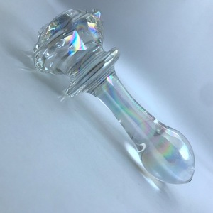 Nouveaux bijoux, plug anal, dildo en verre, vibrateur de prostate diamanté pour hommes et femmes, mini-vibrateur, plug anal en cristal, vente en gros - Product Image 6