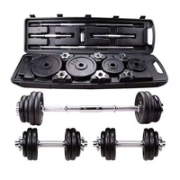 Musculation façonnage perte de poids ensemble Portable maison haltères réglables 40kgs haltère galvanoplastie haltère