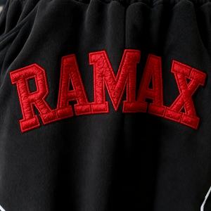Pantalones de chándal Ramax OEM personalizados, cortavientos de algodón, estilo urbano, NUEVOS, con logo bordado vintage, deportivos, rectos, holgados, de cintura alta - Product Image 3